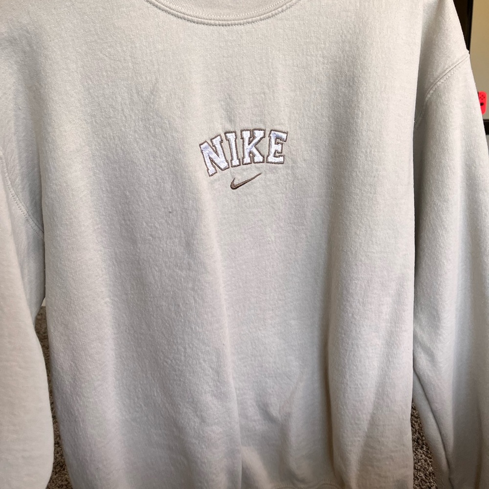 nike beige crewneck